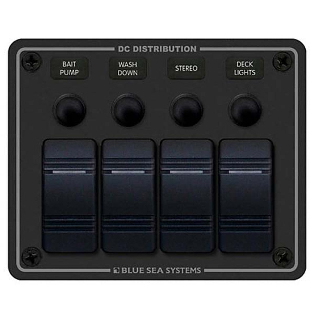 Blue Sea Water Resistant Circuit Breaker Panel - 4 Position