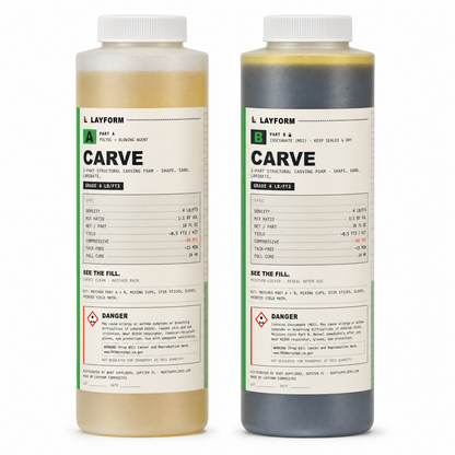 Layform Carve Pour Foam Kit, 4 lb Density, Structural & Carving
