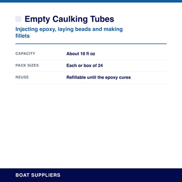 Empty Caulking Tubes specifications