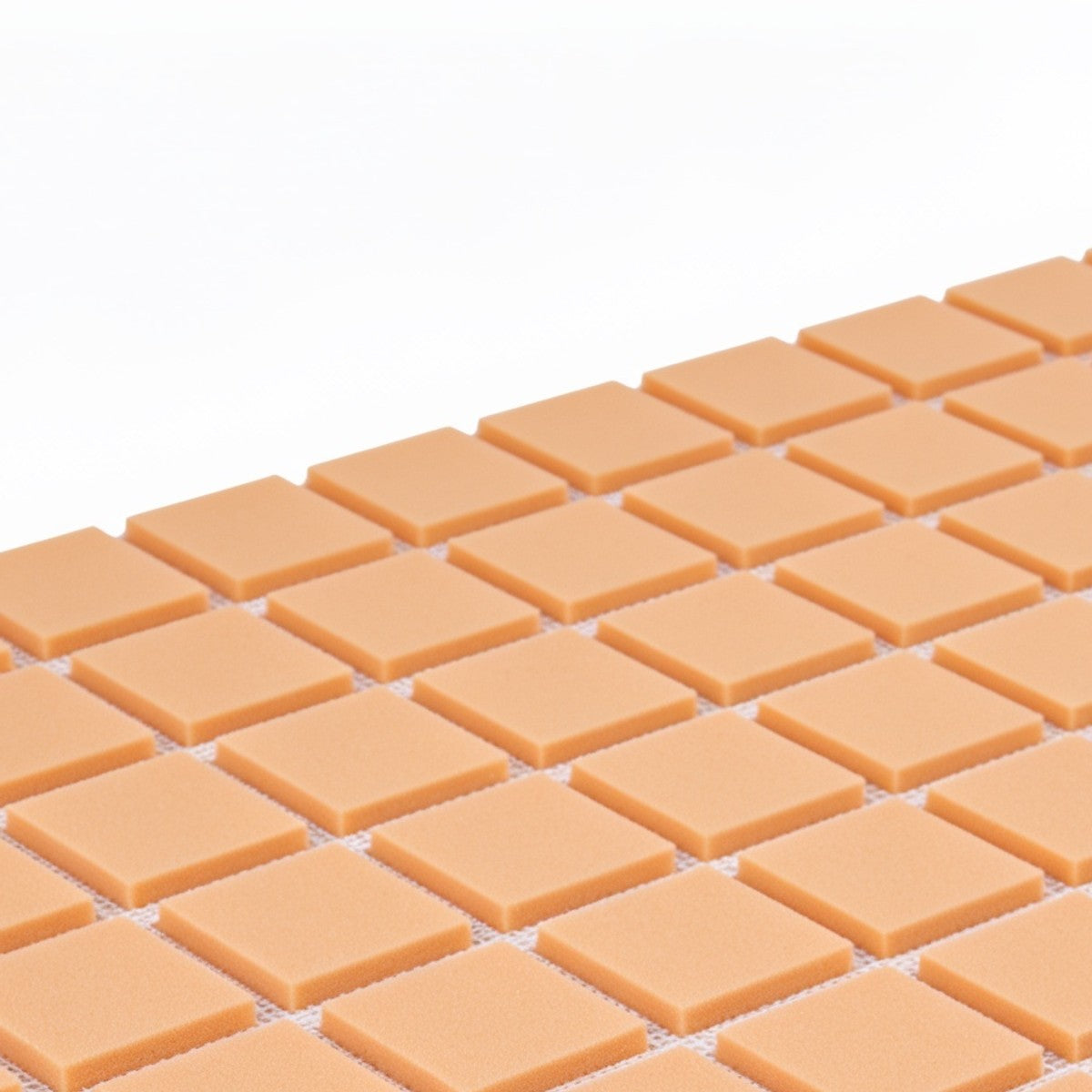 Contoured PVC foam core: small square foam blocks scored through and held on a fiberglass scrim.