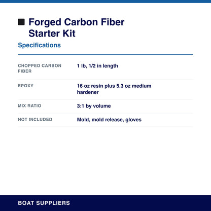 Forged Carbon Fiber Starter Kit specifications