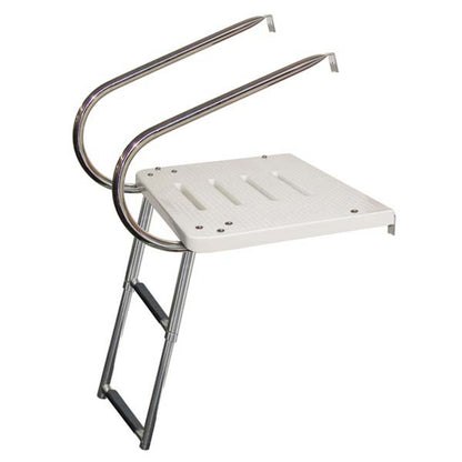 JIF 2-Step I/O Transom Platform w/ Under Platform Ladder