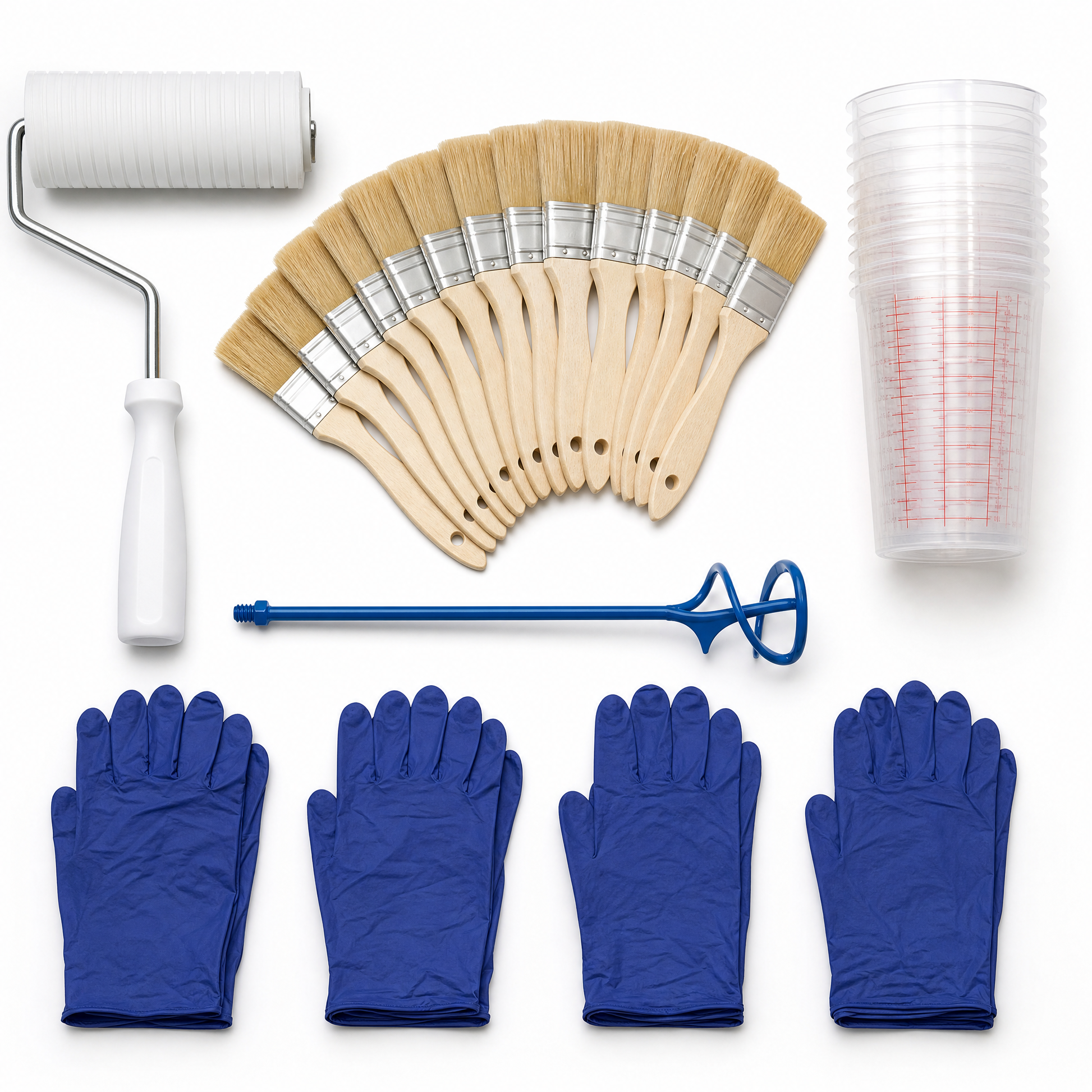 Layup Consumables Kit - Roller, Brushes, Cups, Gloves