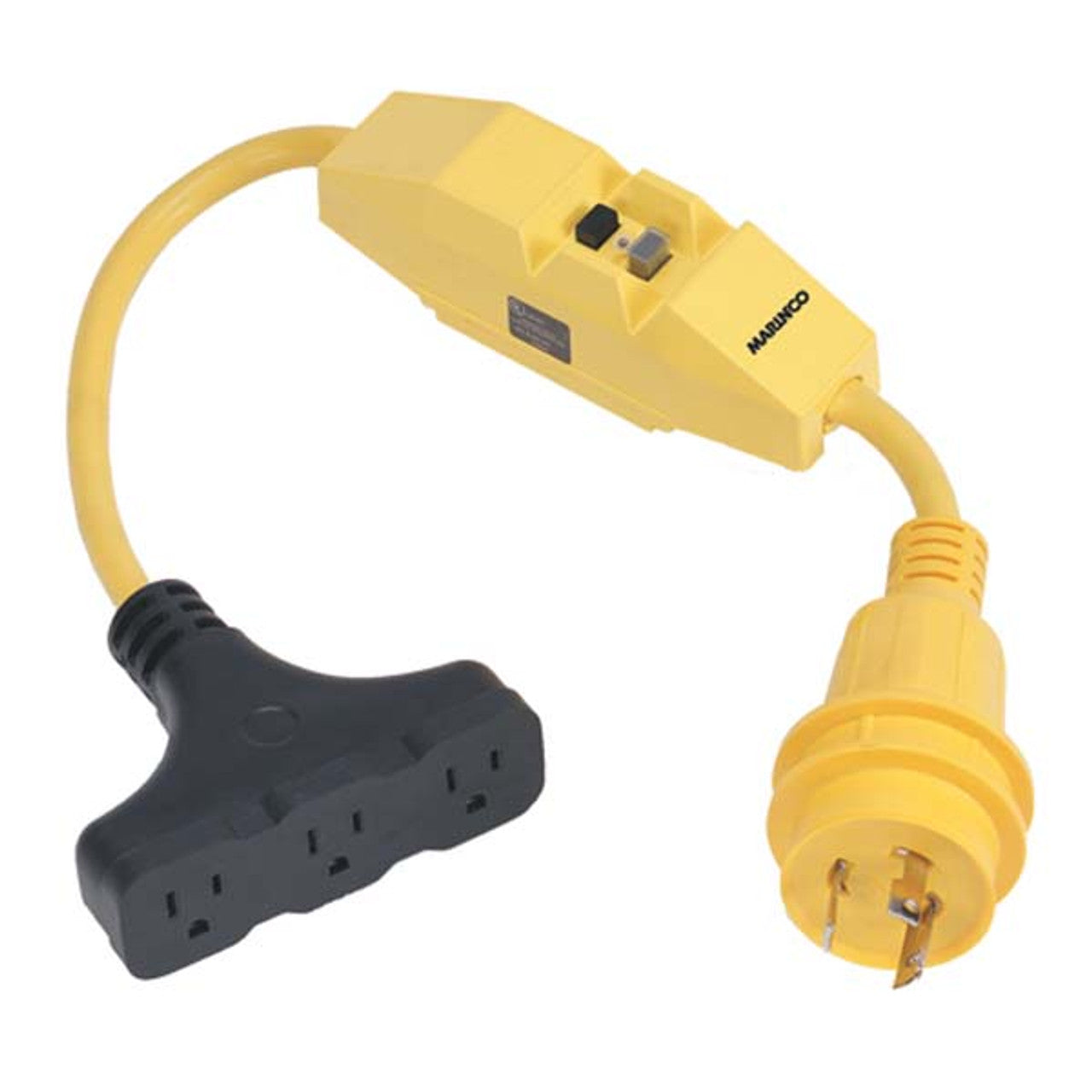 Marinco Dockside 30A to Boat 15A Shore Power Adapter- GFCI