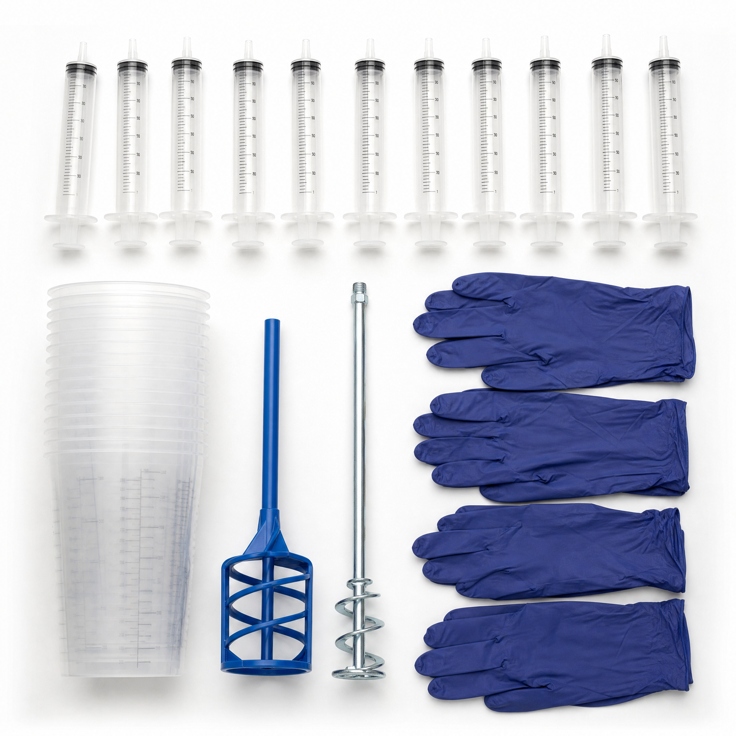 Measure & Mix Kit - Syringes, Cups, Paddles, Gloves