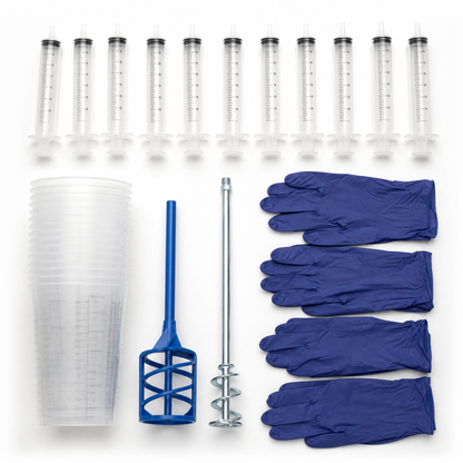 Measure & Mix Kit - Syringes, Cups, Paddles, Gloves