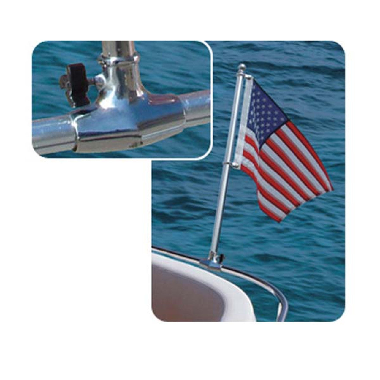 Taylor Made Stainless Steel Rail Mount Flag Pole Socket