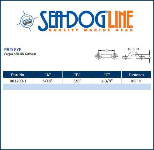 Sea Dog Stainless Steel Marine Pad Eye