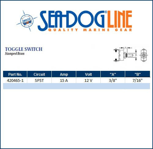 Sea Dog Brass On-Off Toggle Switch