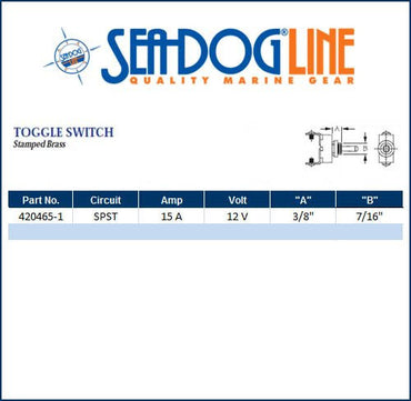Sea Dog Brass On-Off Toggle Switch