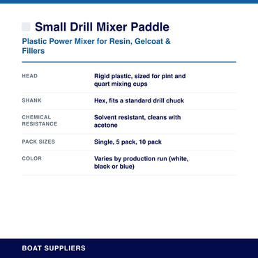 Small Drill Mixer Paddle specifications