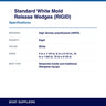 Standard White Mold Release Wedges (RIGID) specifications
