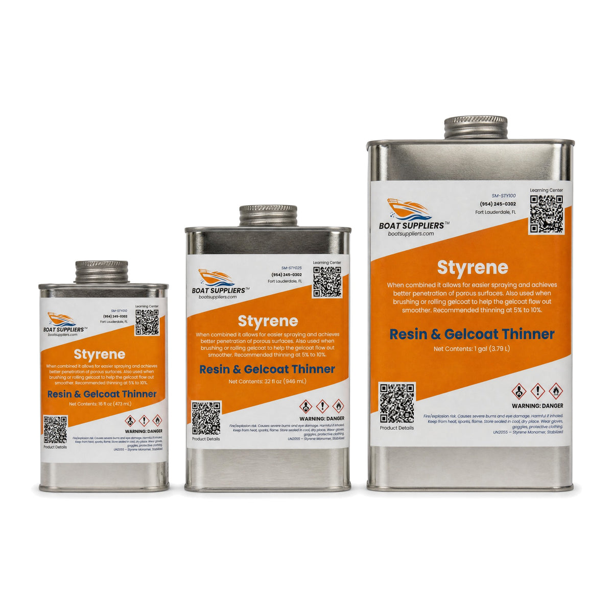 Styrene size lineup