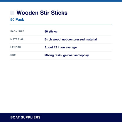 Wooden Stir Sticks specifications