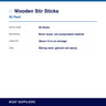 Wooden Stir Sticks specifications