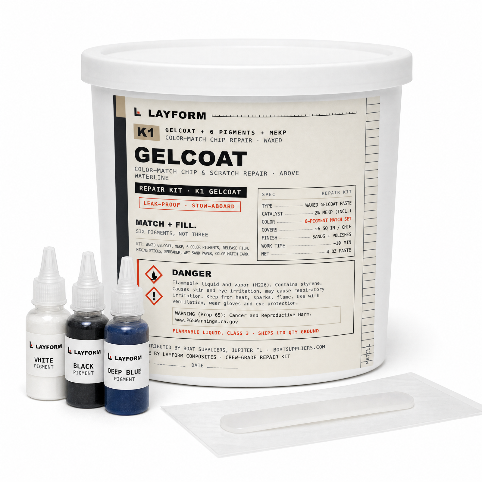 Layform Yacht Kit K1, Gelcoat Repair System